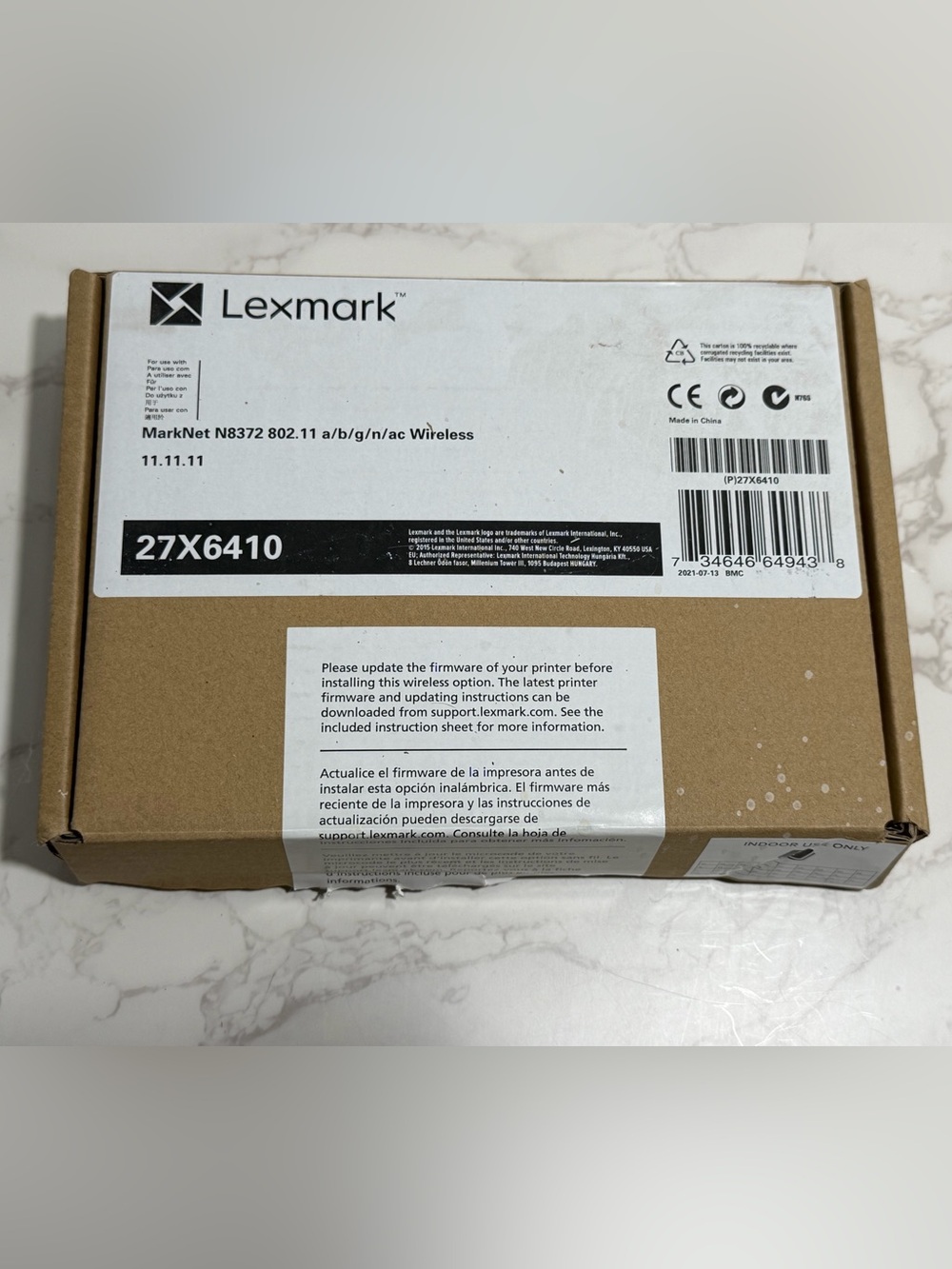 Lexmark MarkNet N8372 802.11 a/b/g/n/ac Wireless Product No. 27X6410
